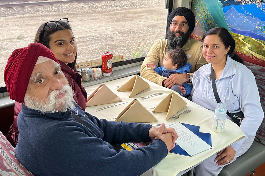 Surinder with family in Alaska